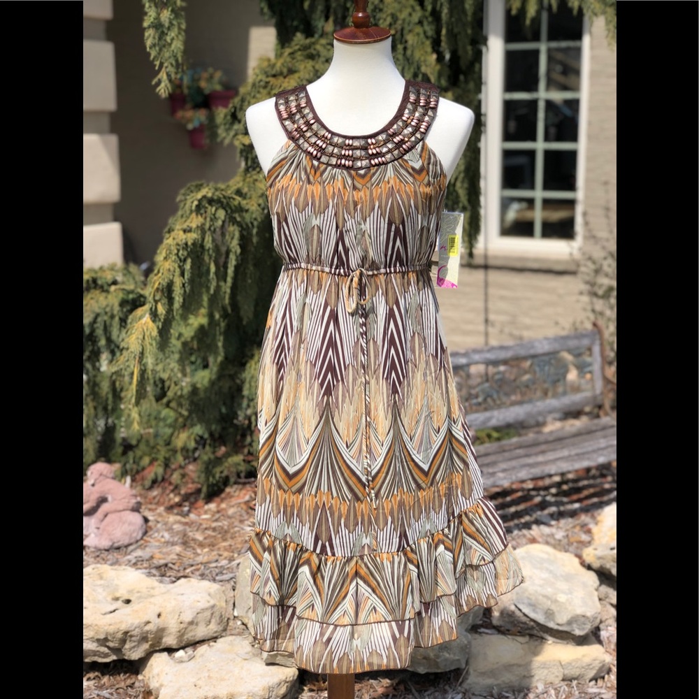 NWT Kitty size M beaded dress
